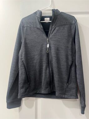 Greg Norman Collection Charcoal Gray Zip Pullover